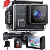 RRP £47.45 Surfola Action Camera 4K SF230 40M Waterproof Underwater Camera for Snorkeling