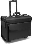 RRP £79.99 Tassia Wheeled Pilot Case 16'' Laptop Flight Briefcase