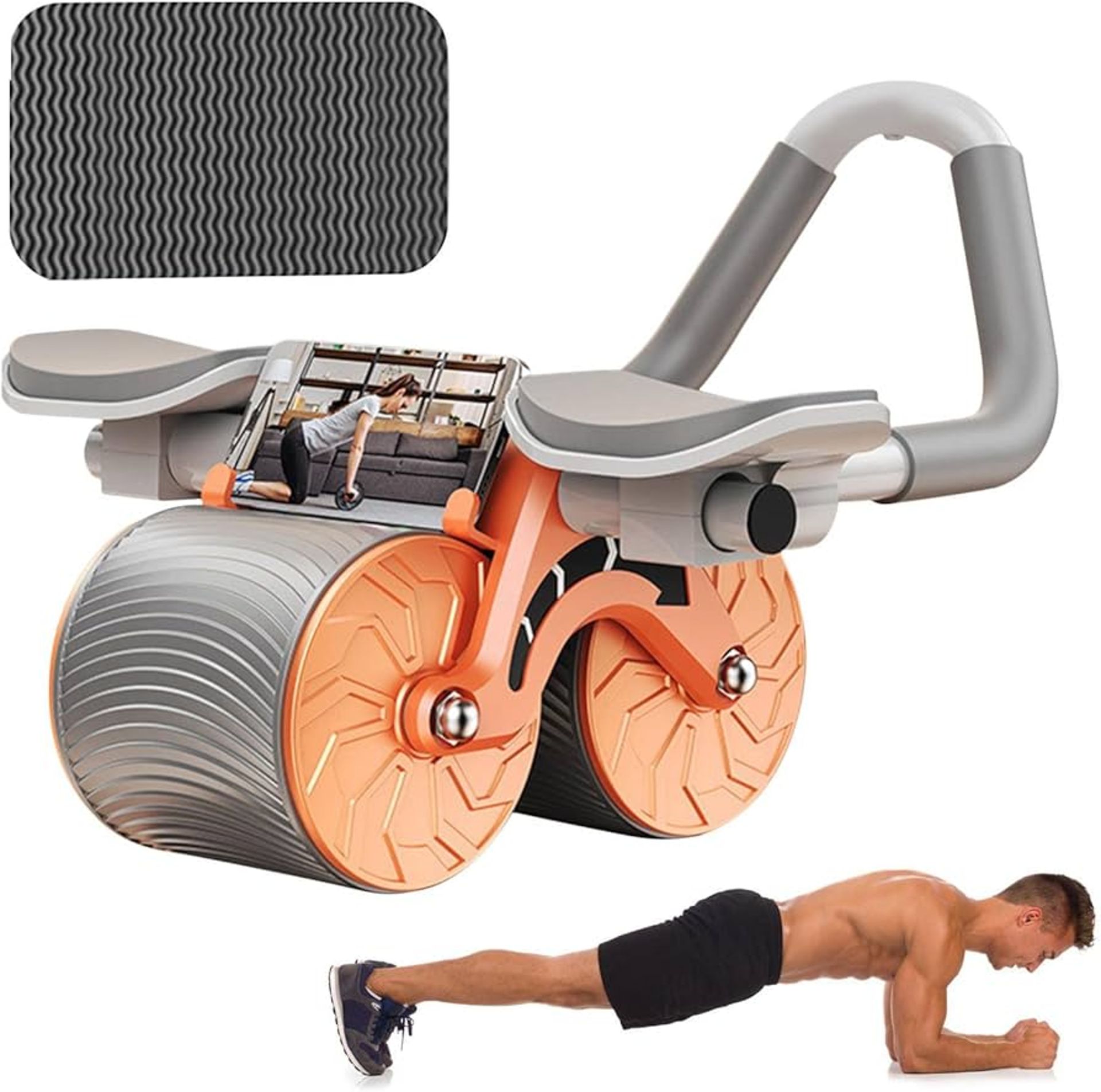 RRP £34.48 Automatic Rebound Abdominal Wheel Ab Roller Wheel