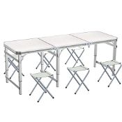 RRP £76.92 BRAND NEW STOCK Ostazt 1.8M/6FT Portable Folding Table Adjustable Height