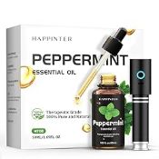 RRP £33.49 BRAND NEW STOCK HAPPINTER Peppermint Essential Oil 50ml-100% Natural Plant Essential Oil