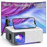 RRP £66.42 Mini Projector with WiFi Bluetooth