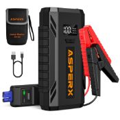 RRP £53.59 ASPERX Jump Starter Power Pack(Up to 7L Gas/5.5L Diesel)