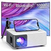 RRP £66.42 Mini Projector with WiFi Bluetooth