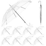 RRP £52.47 Hestya 8 Pack 37.4 Inch Clear Umbrellas for Wedding