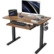 RRP £123.37 FEZIBO Height Adjustable Electric Standing Desk with Keyboard Tray