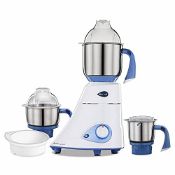 RRP £147.40 Preethi Blue Leaf Diamond 750-Watt Mixer Grinder, 3-Piece, Blue/White