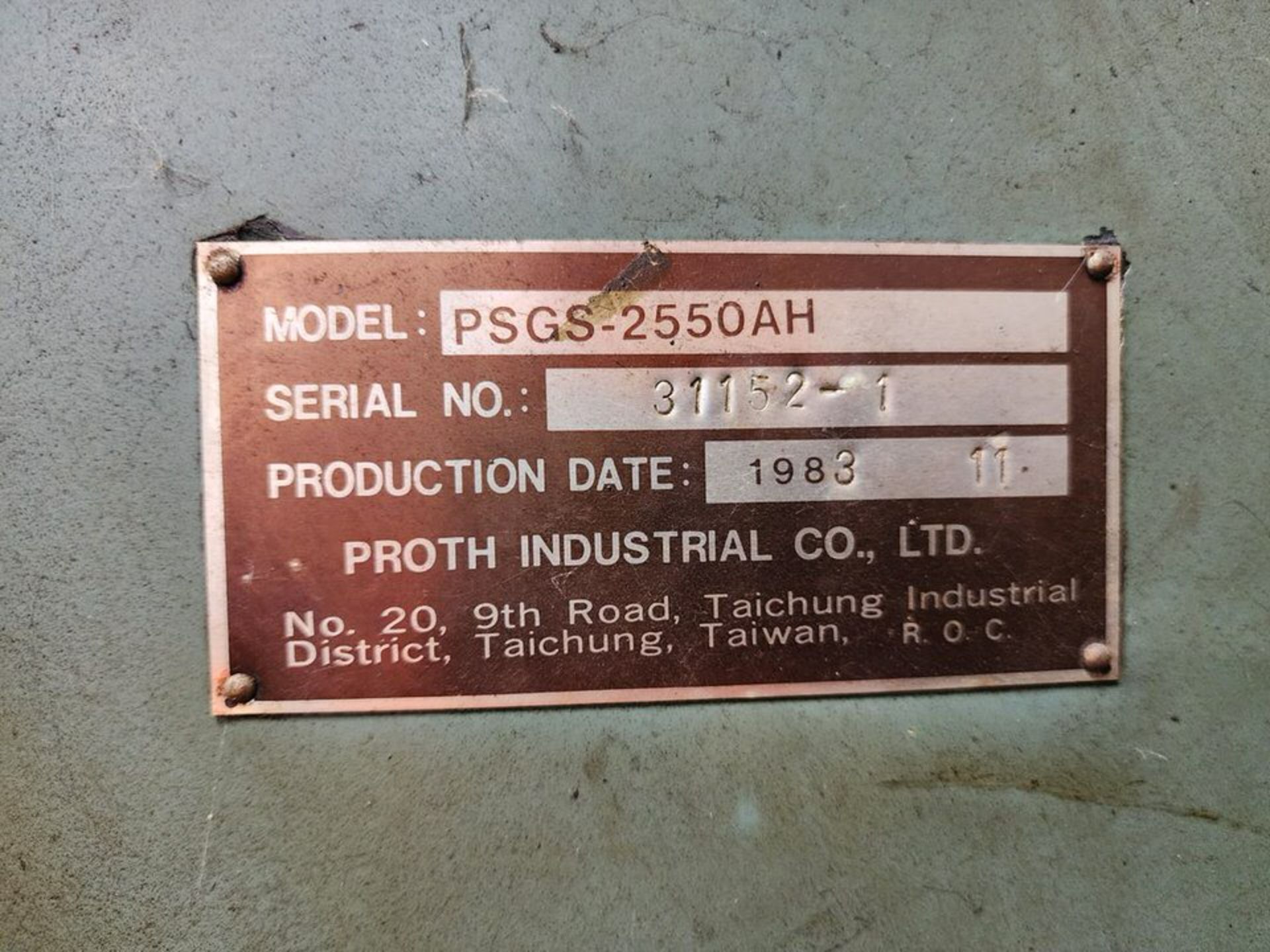 Proth PSGS-2550AH Surface Grinder - Image 12 of 12