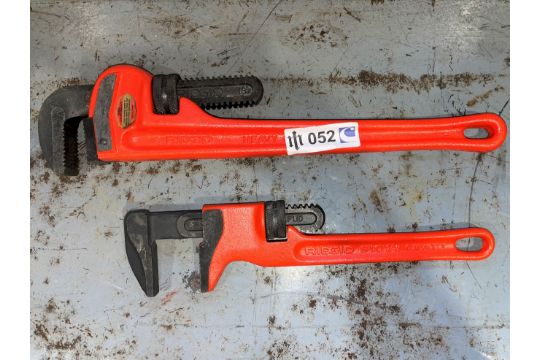 Lot with (2) Various Size Ridgid Pipe Wrenches