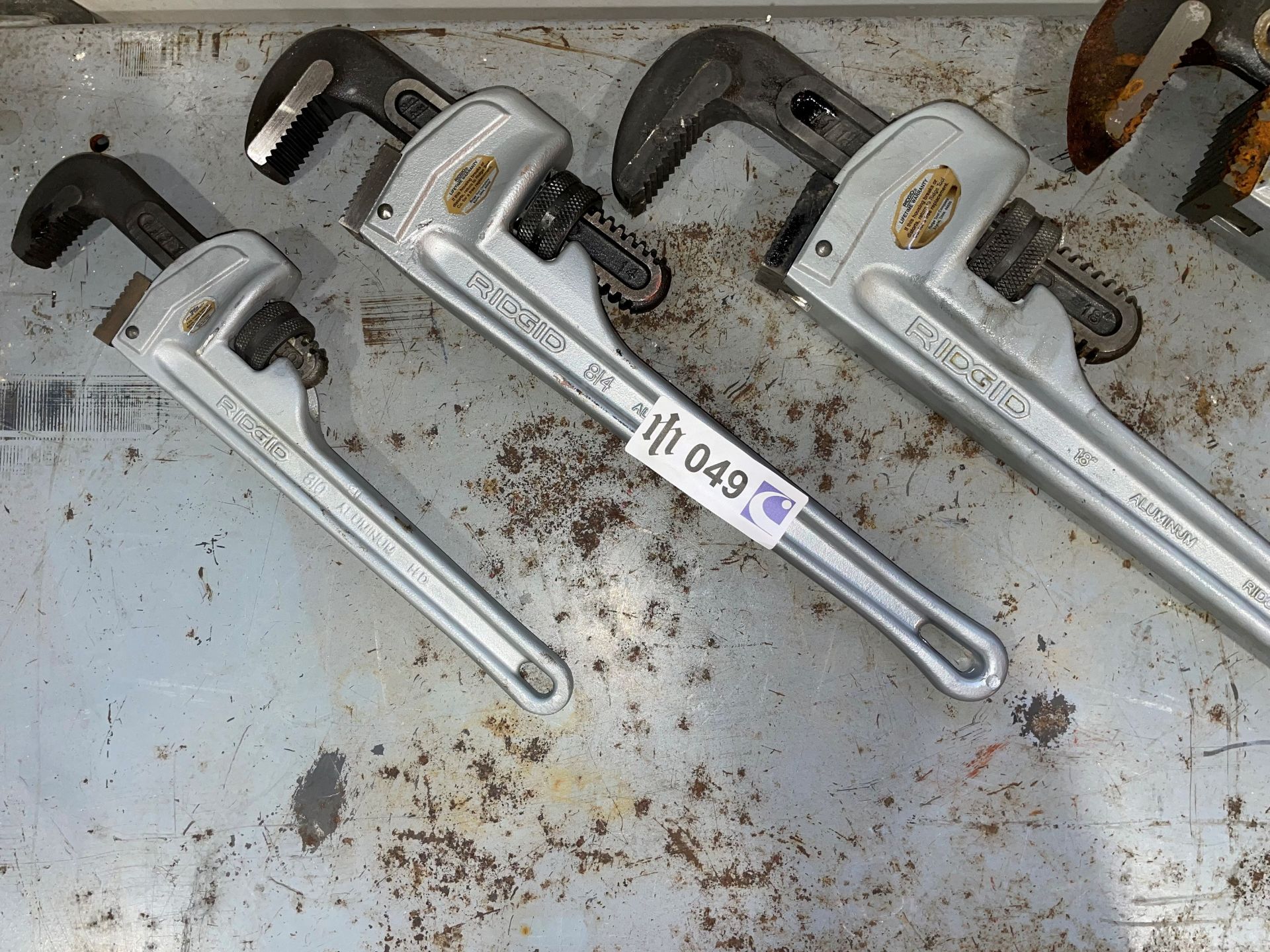 Lot with (4) Various Size Ridgid Aluminum Pipe Wrenches - Image 2 of 3