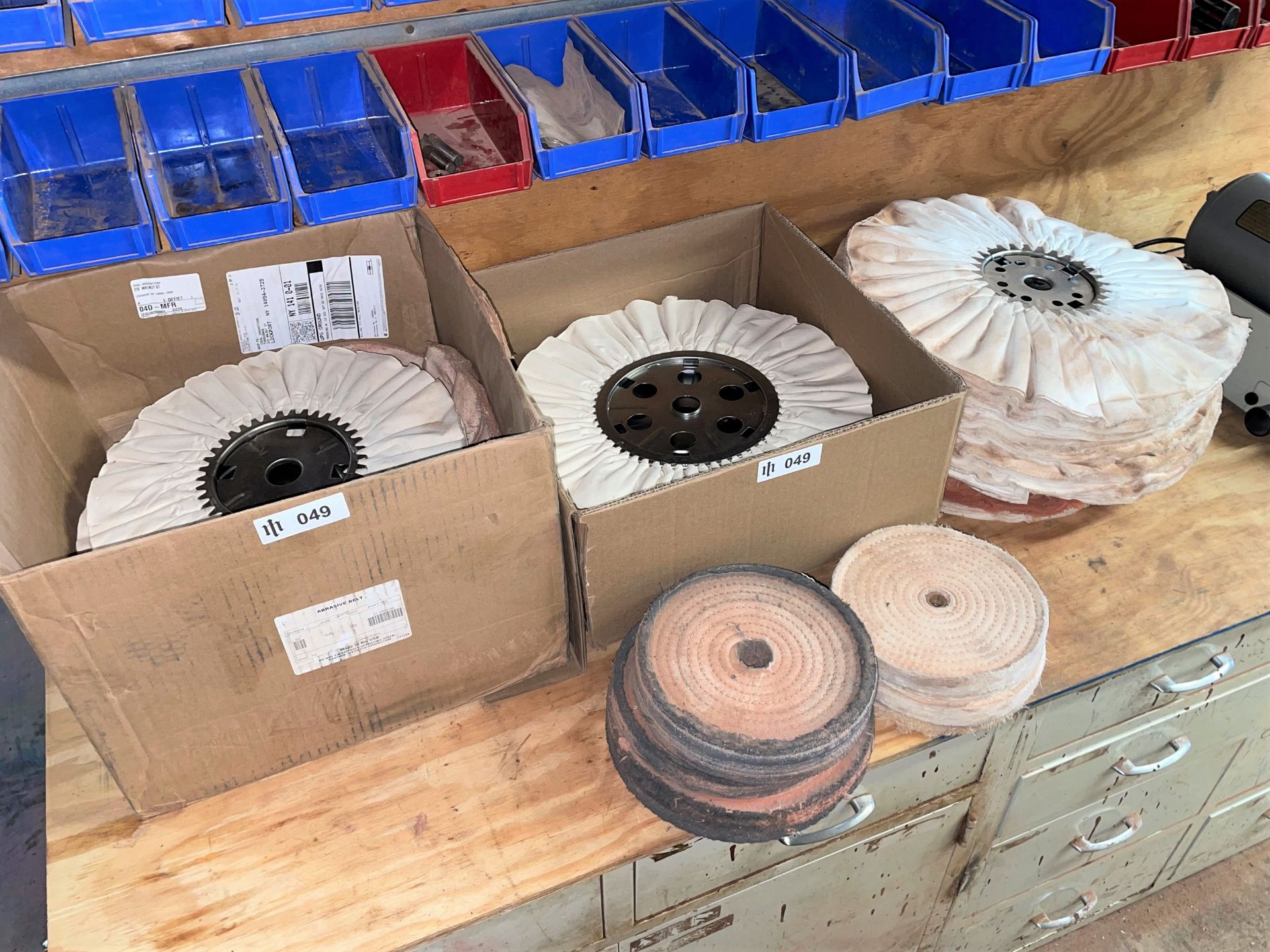 Lot including Various Grinding Wheel Buffers and Discs