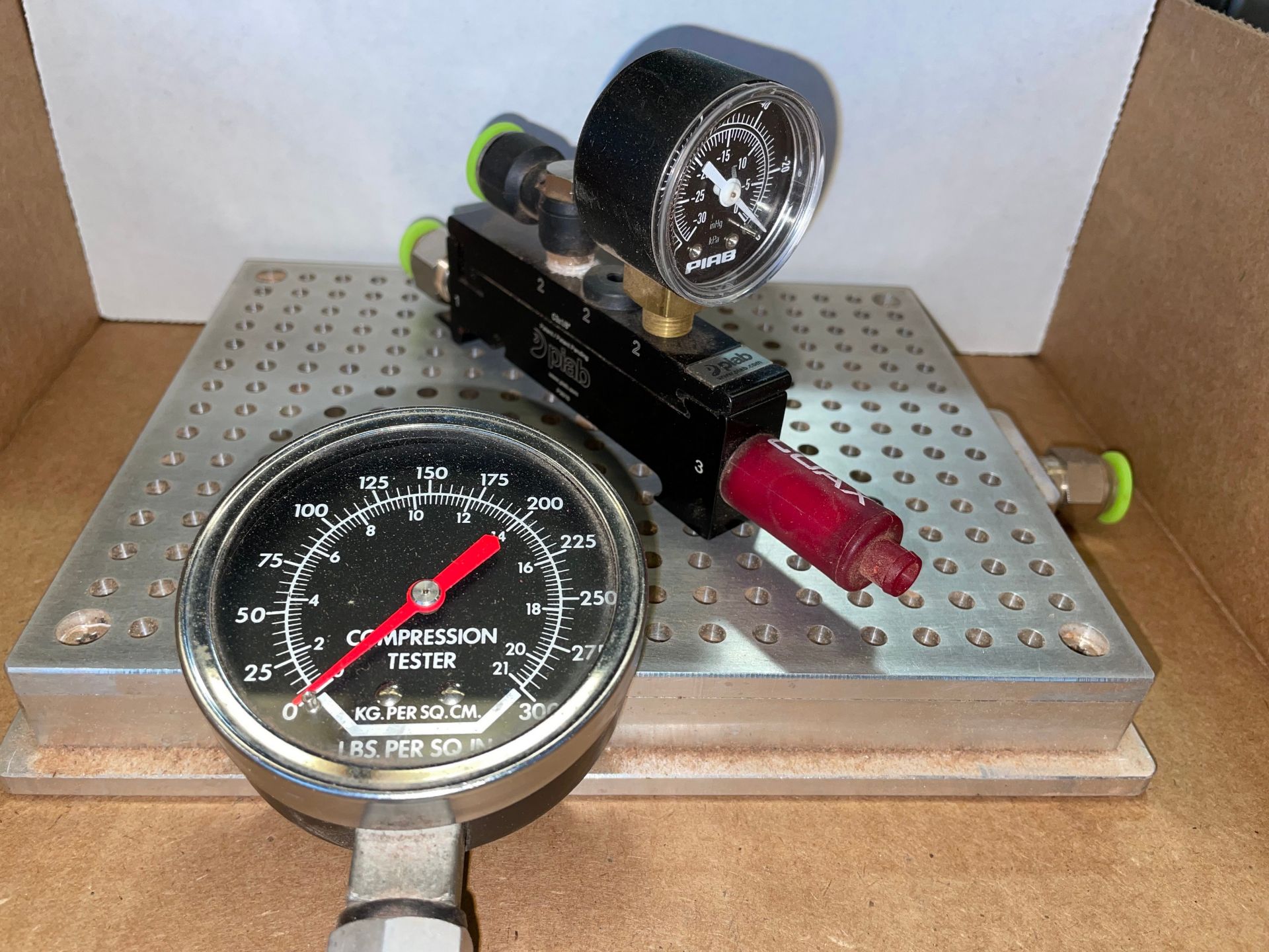 Air Table with Piab Vacuum Gage and Compression Tester Gage - Image 3 of 3