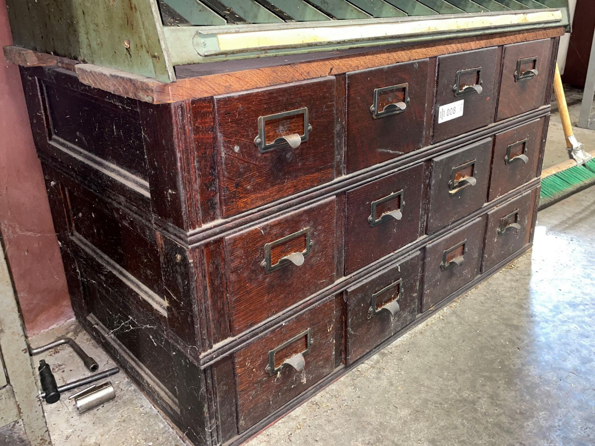 Wooden 12-Drawer Storage Cabinet - Image 2 of 3