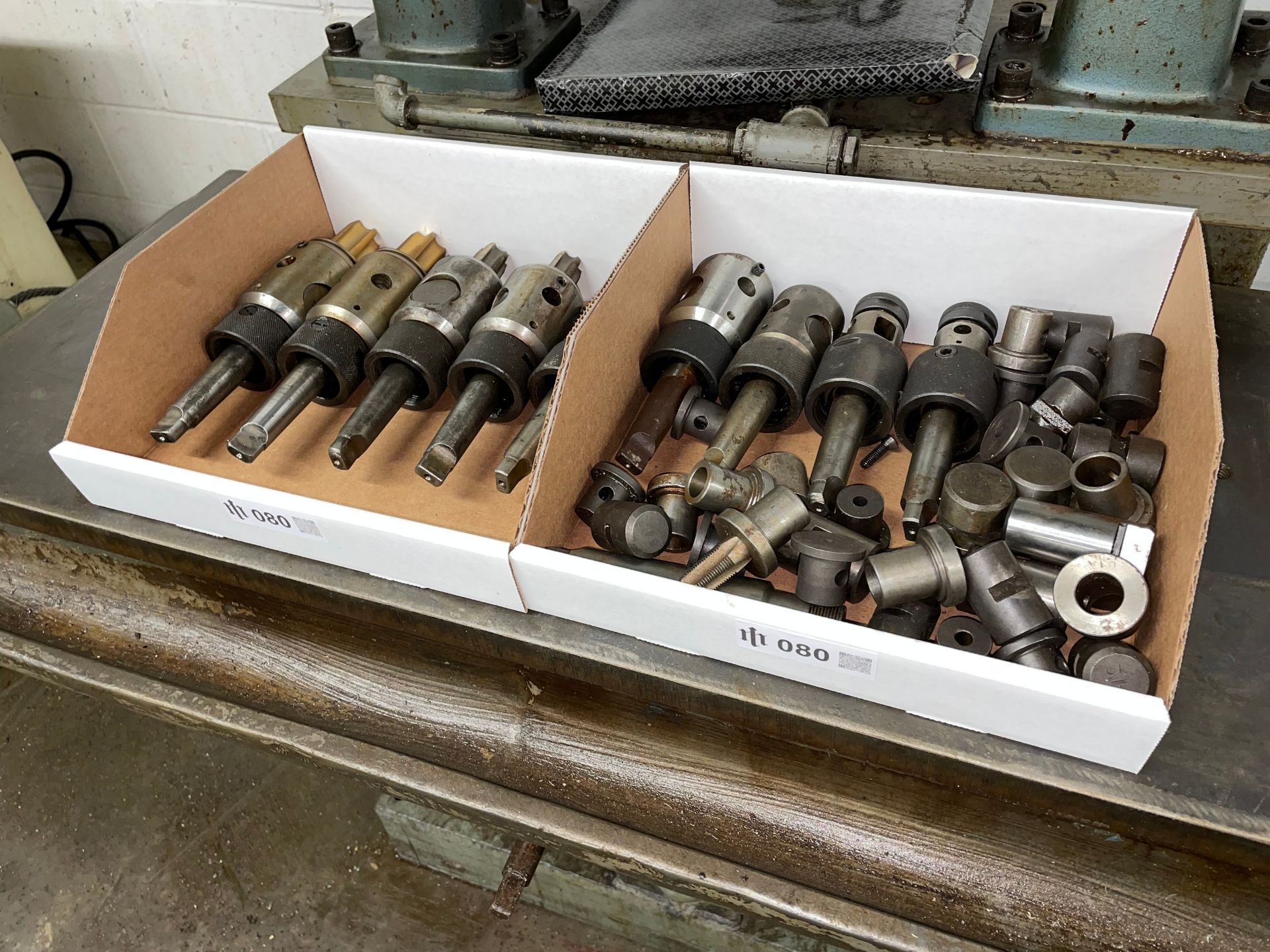 Lot with (2) Boxes of Tooling and Tool Holders