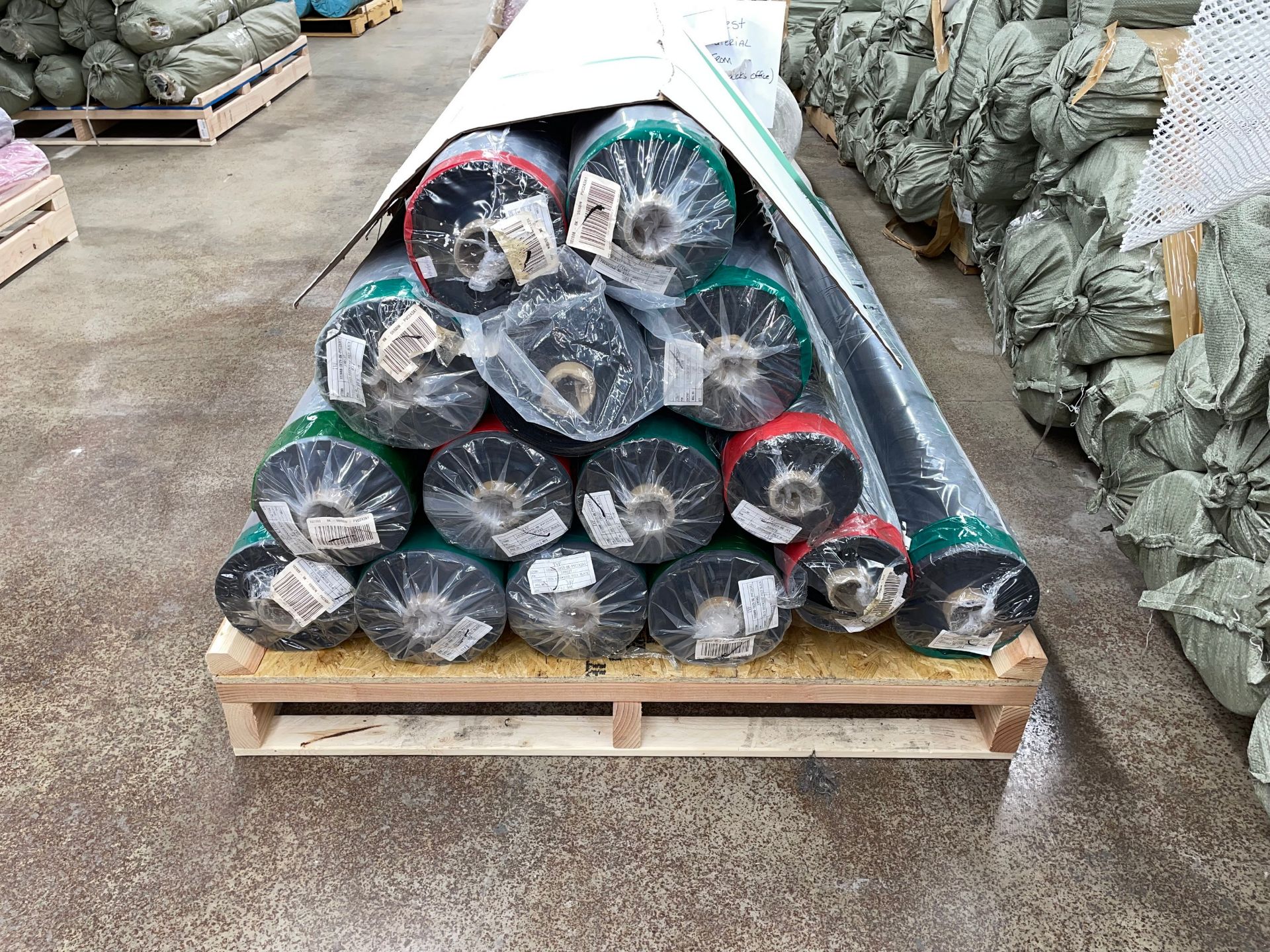 Pallet with (15) Rolls of Material - Image 3 of 4