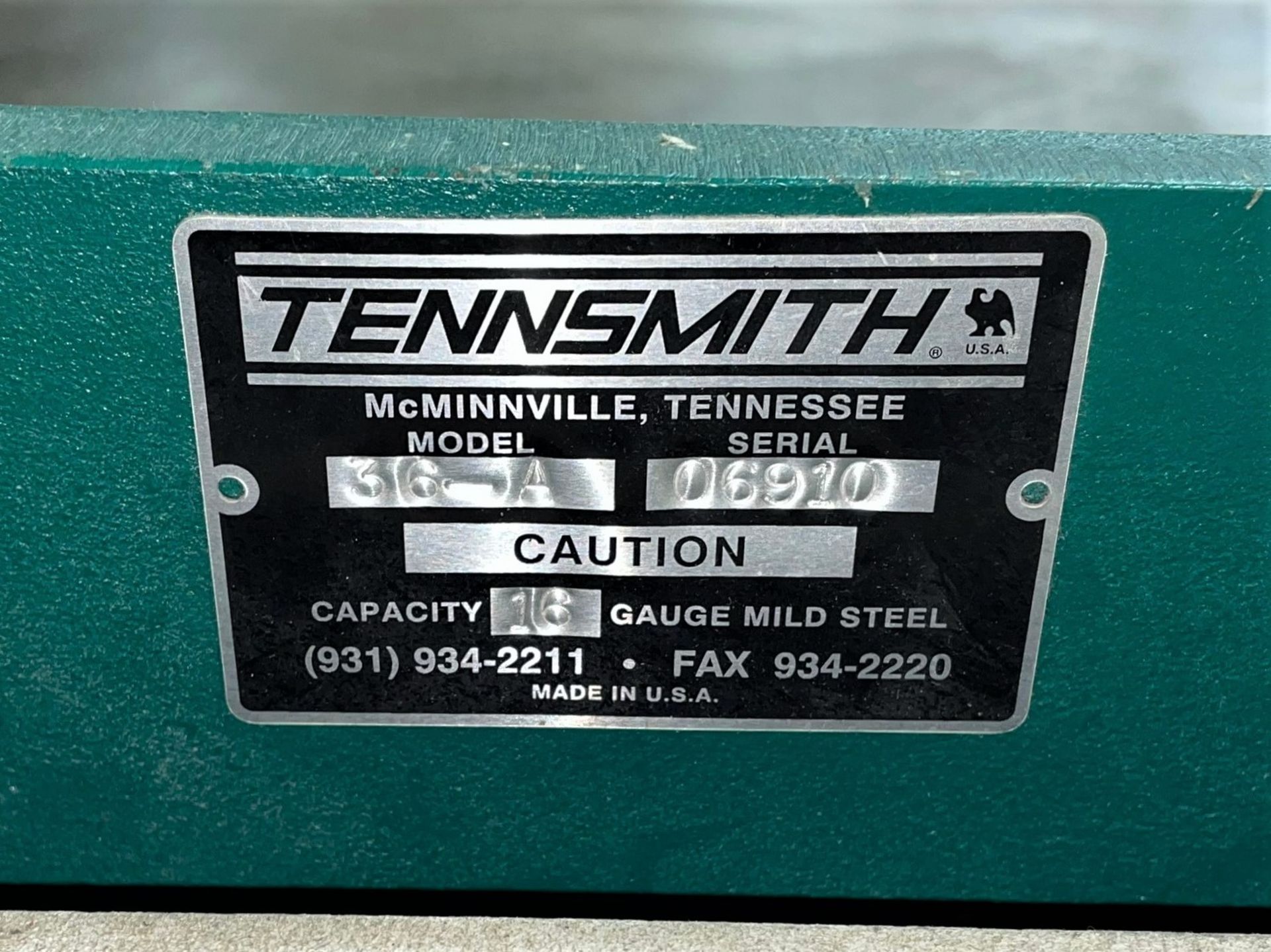 Tennsmith Mdl. 36-A Floor Shear - Image 6 of 6