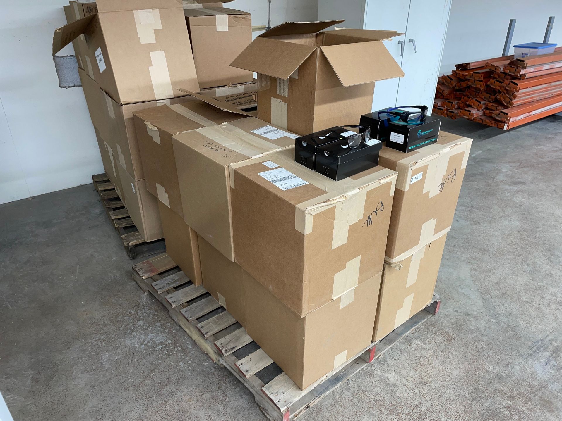 (2) Pallets of (New) Nike and Phillips Lead Radiation Protection Glasses