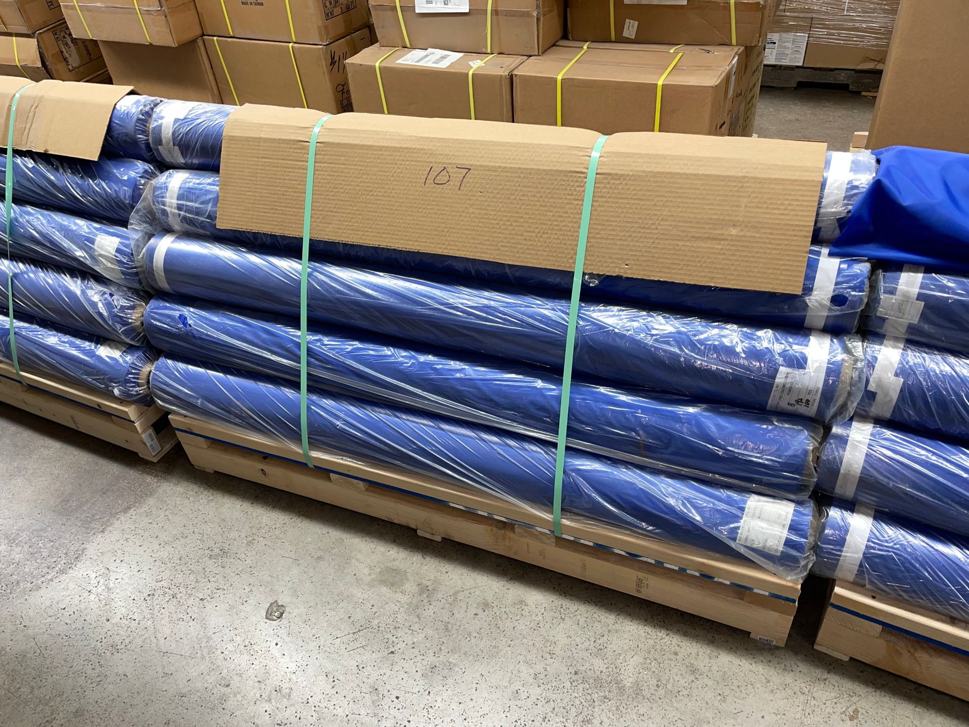 Lot of (9) Pallets with Rolls of Material - Image 7 of 12