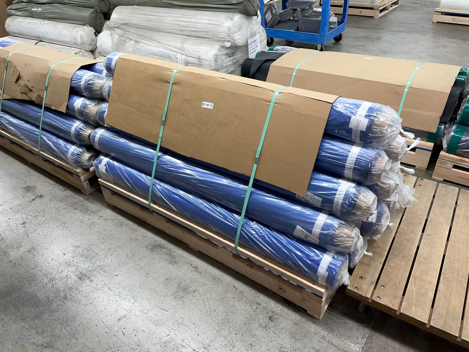 Lot of (9) Pallets with Rolls of Material - Image 3 of 12