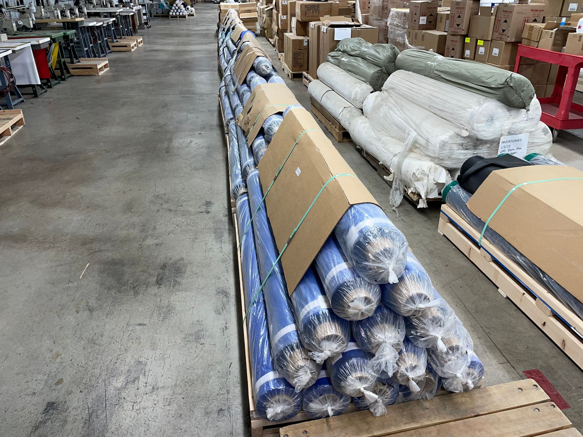 Lot of (9) Pallets with Rolls of Material - Image 2 of 12