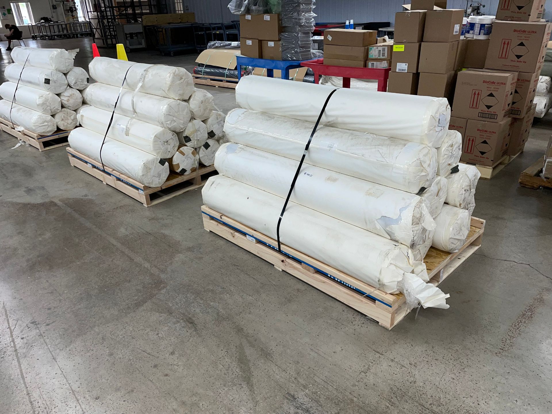 Lot of (2) Pallets with Rolls of Material - Image 2 of 6