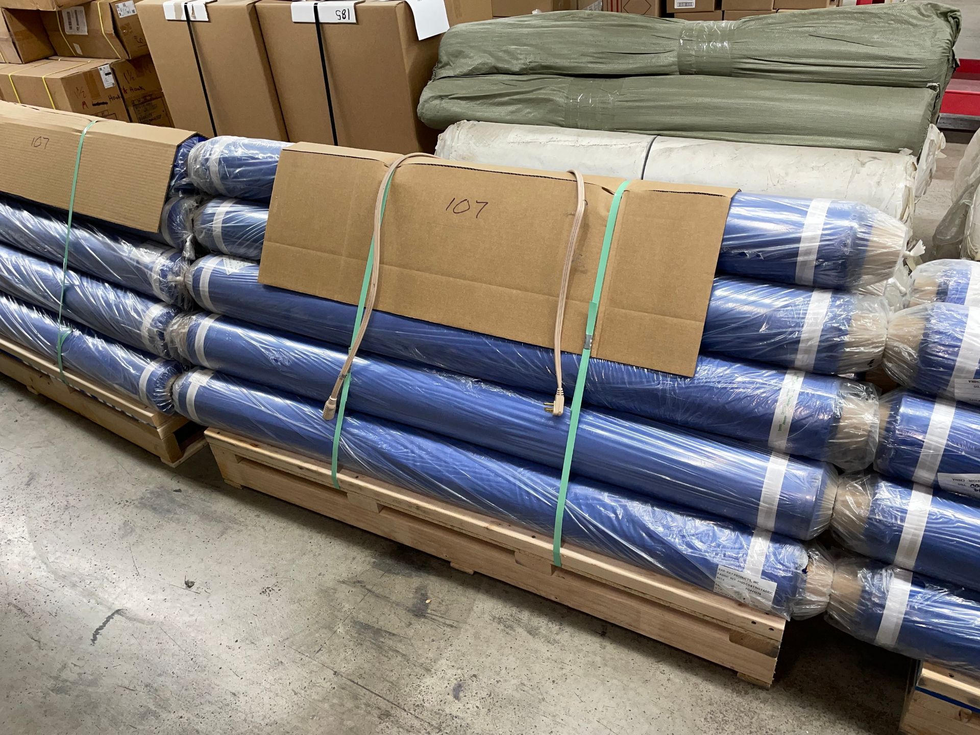 Lot of (9) Pallets with Rolls of Material - Image 5 of 12