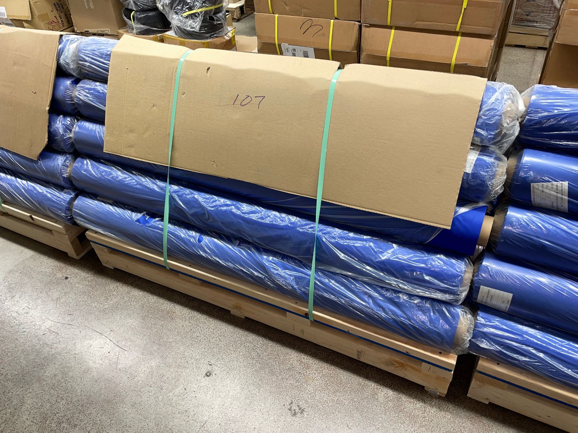 Lot of (9) Pallets with Rolls of Material - Image 9 of 12