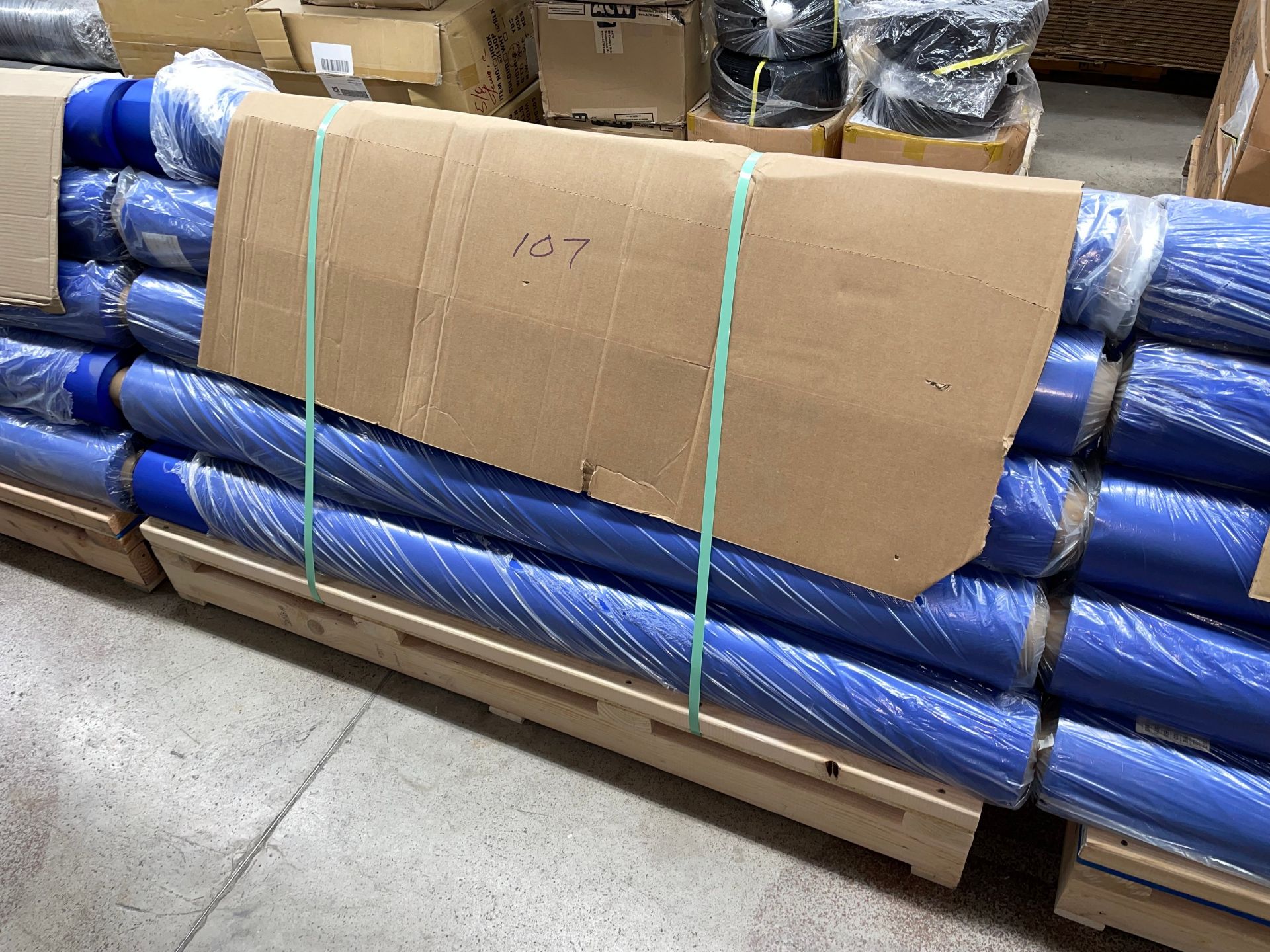 Lot of (9) Pallets with Rolls of Material - Image 10 of 12
