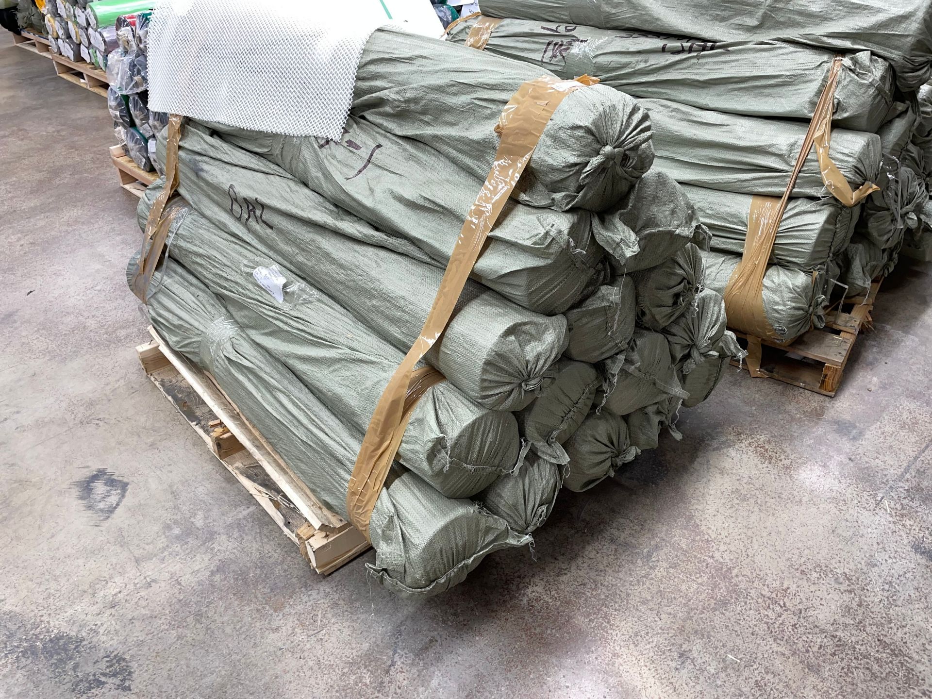 Lot of (7) Pallets with Rolls of Black Material - Image 3 of 10