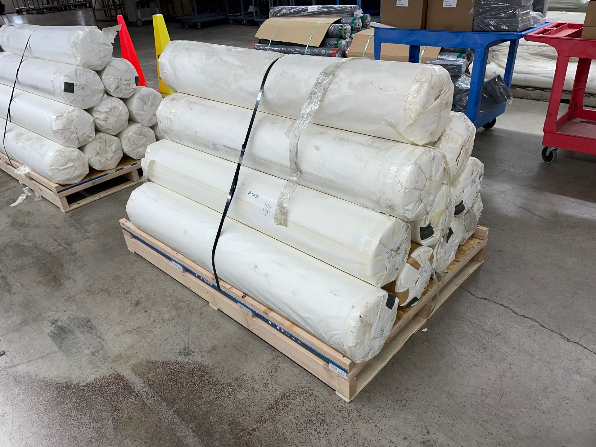 Pallet with (10) Rolls of Material - Image 2 of 5