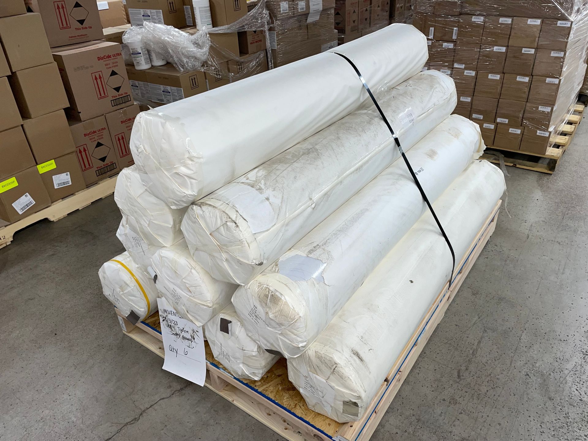 Lot of (2) Pallets with Rolls of Material - Image 3 of 6