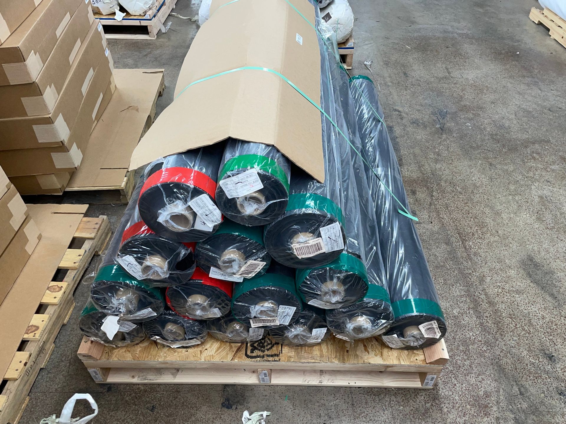 Pallet with (15) Rolls of Material including Poly Black - Image 3 of 4