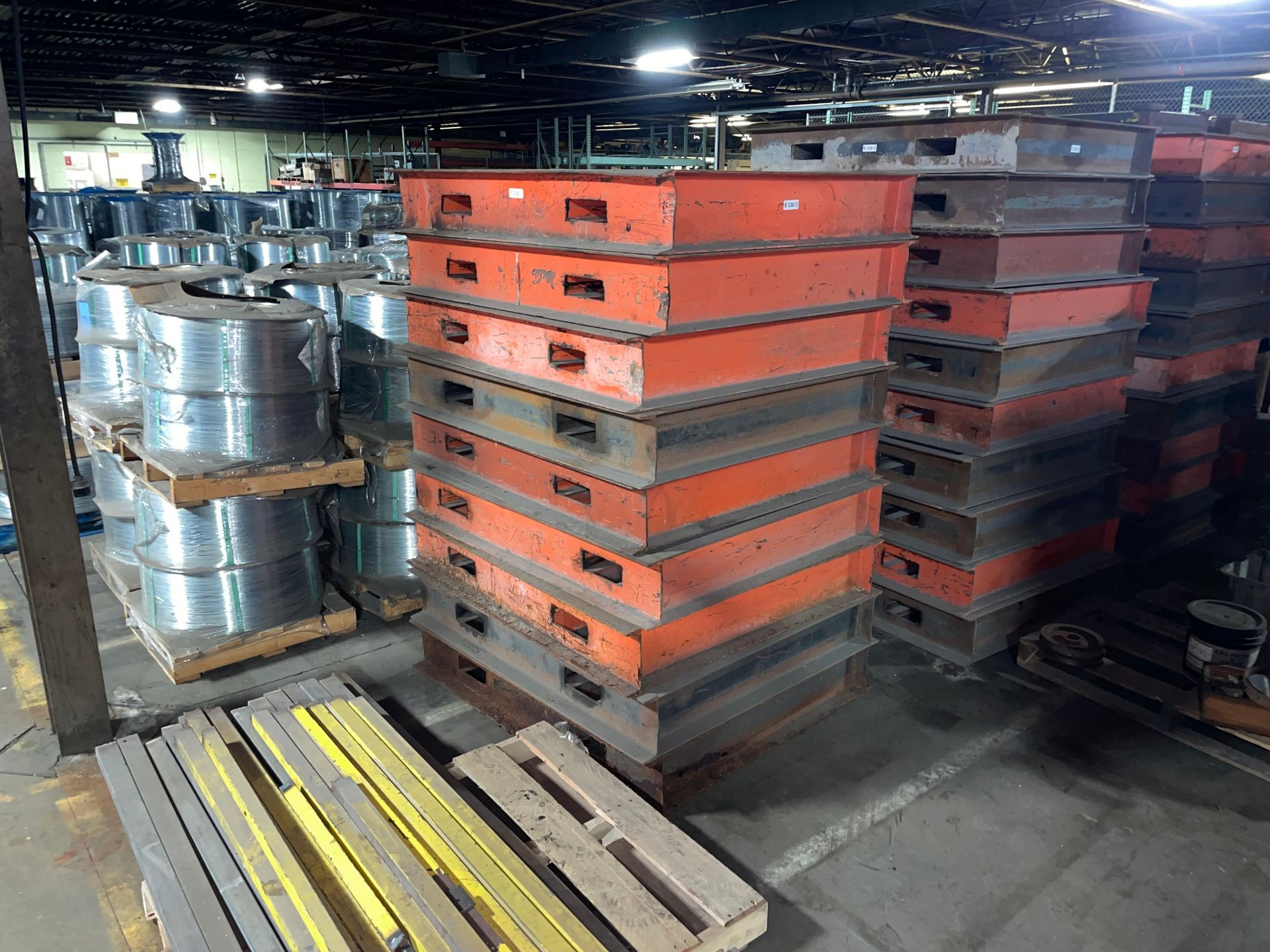 Lot with (9) Steel Pallets