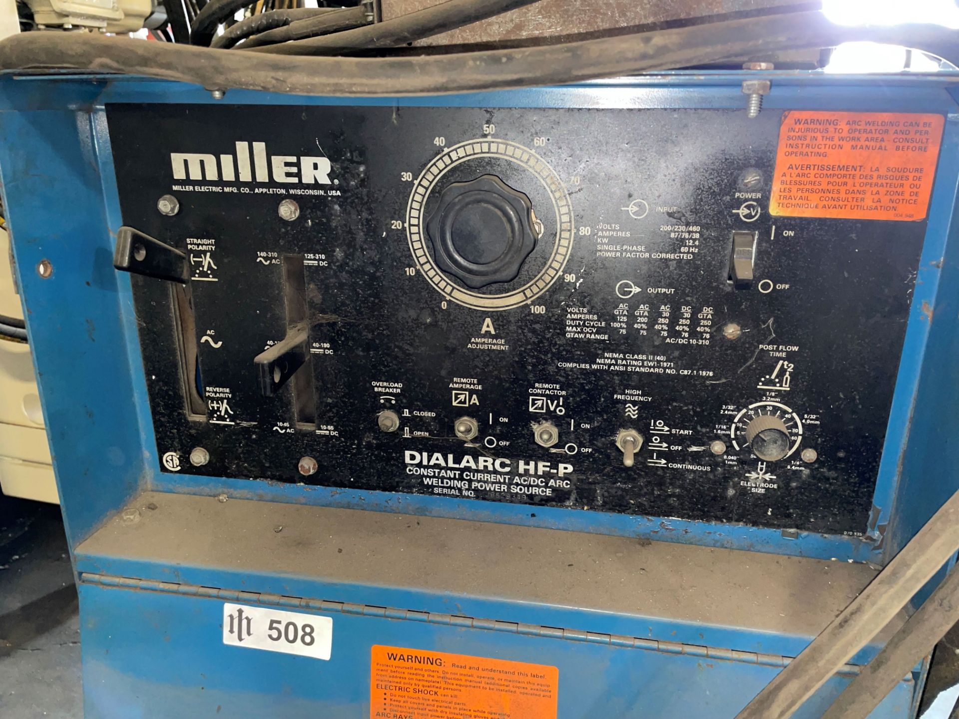 Miller DialArc HF-P Arc Welder - Image 3 of 5