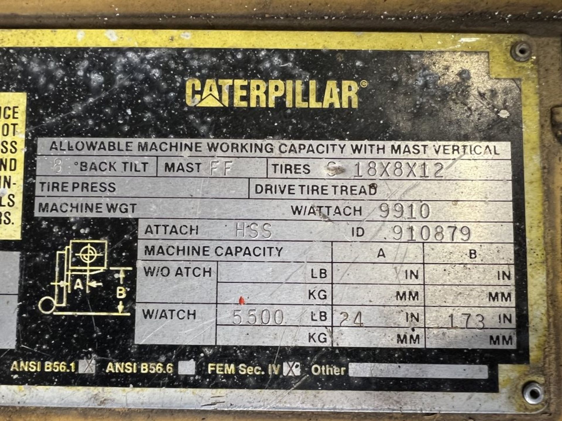 Caterpillar TC60DSA Forklift - Image 16 of 23