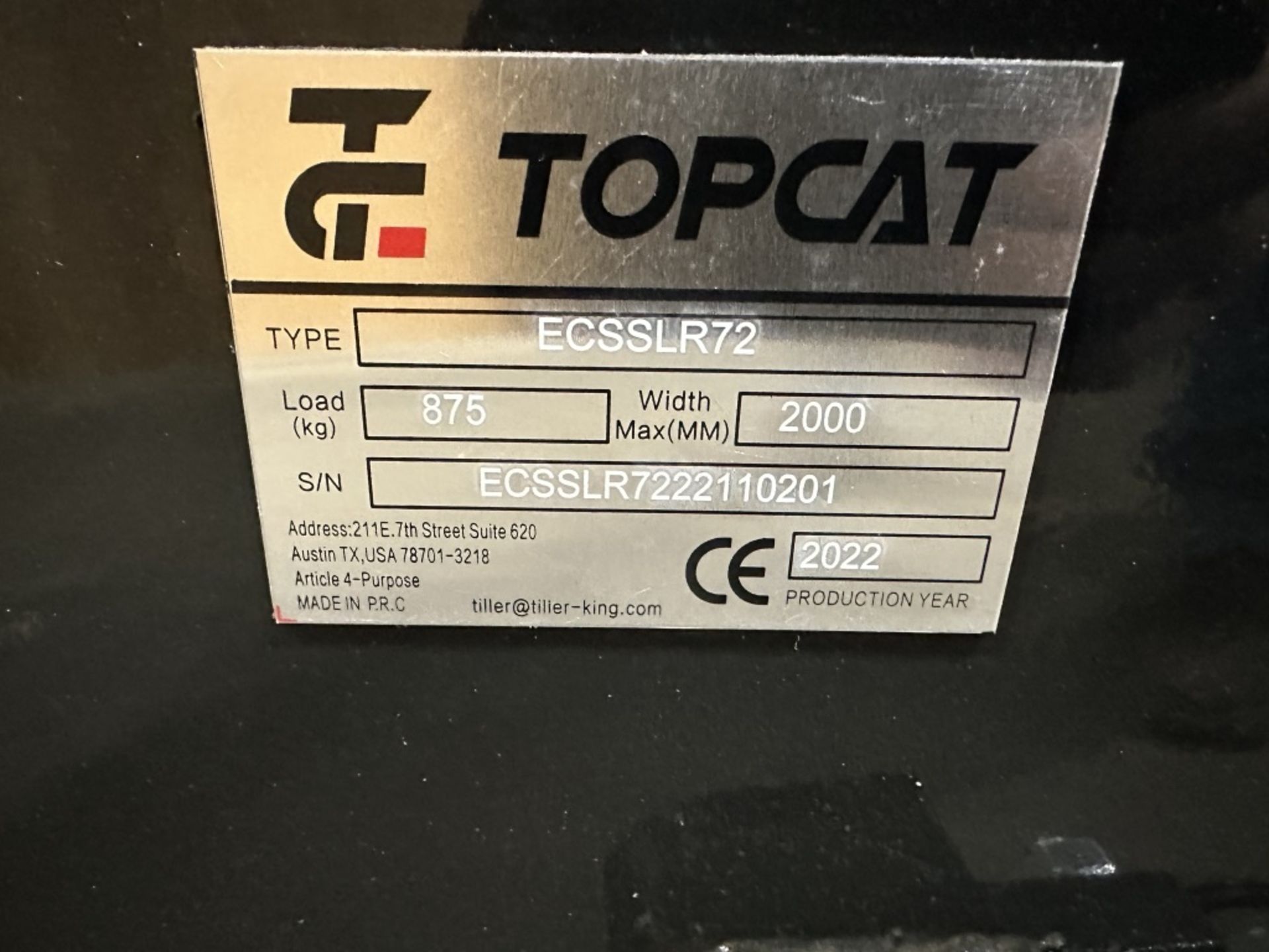 2022 Topcat ECSSLR72 Power Rake - Image 10 of 11