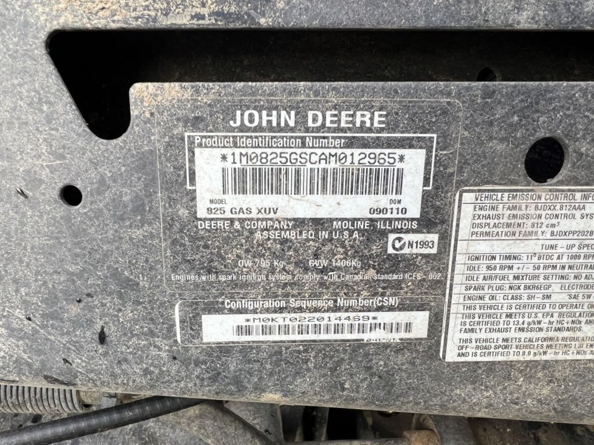 2011 John Deere XUV 825i Gator 4x4 Utility Cart - Image 16 of 23
