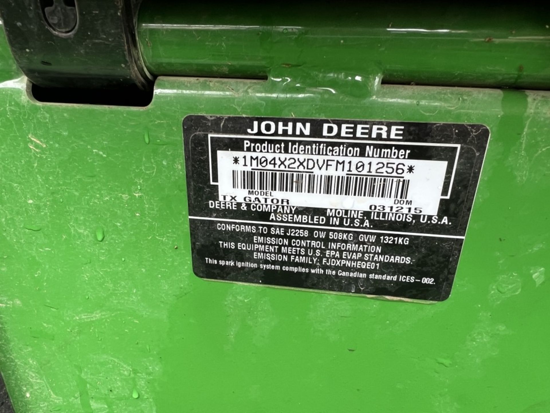 2015 John Deere Gator Utility Cart - Image 12 of 22