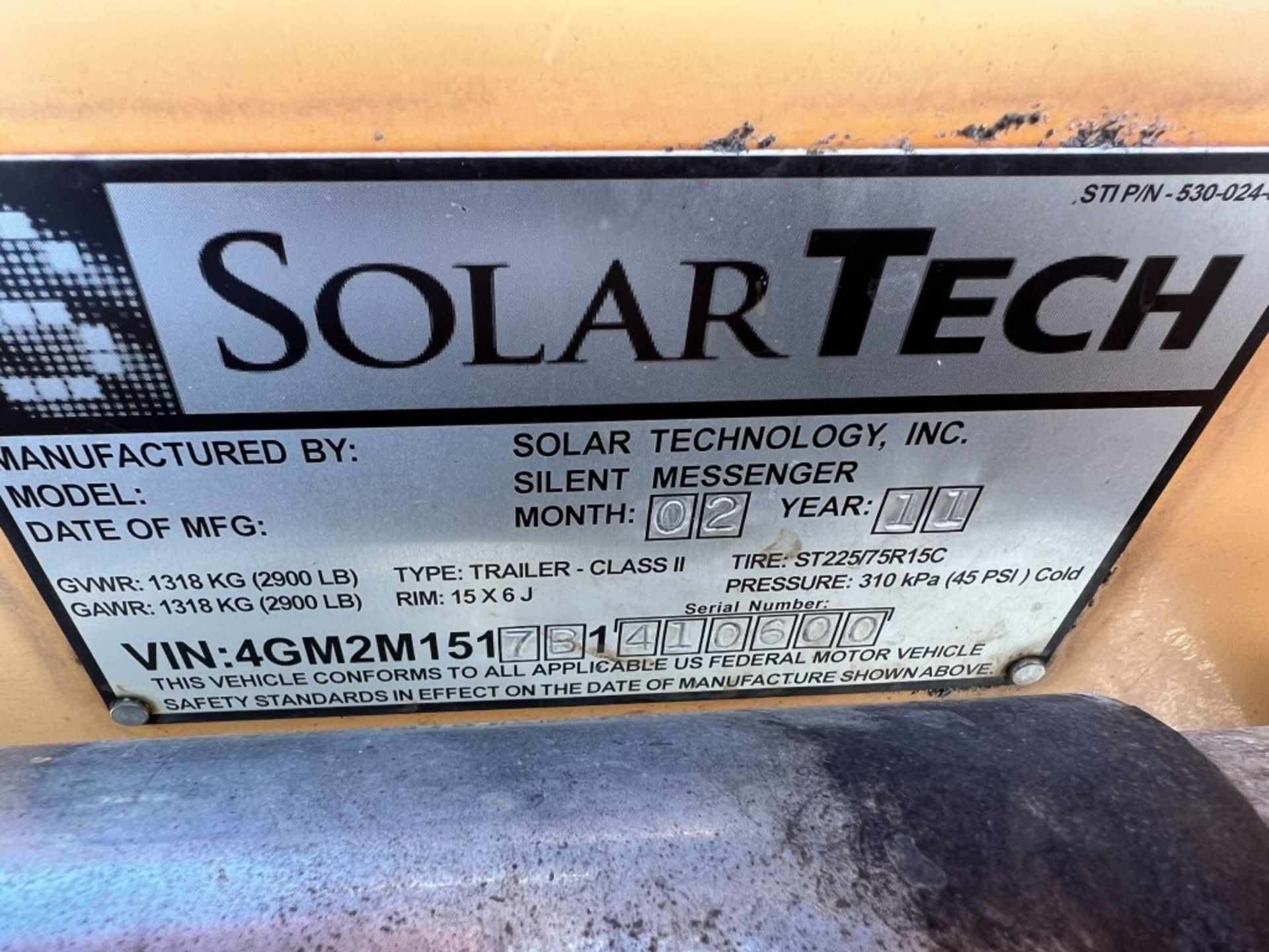 2011 SolarTech Silent Messenger Towable Sign Board - Image 11 of 16