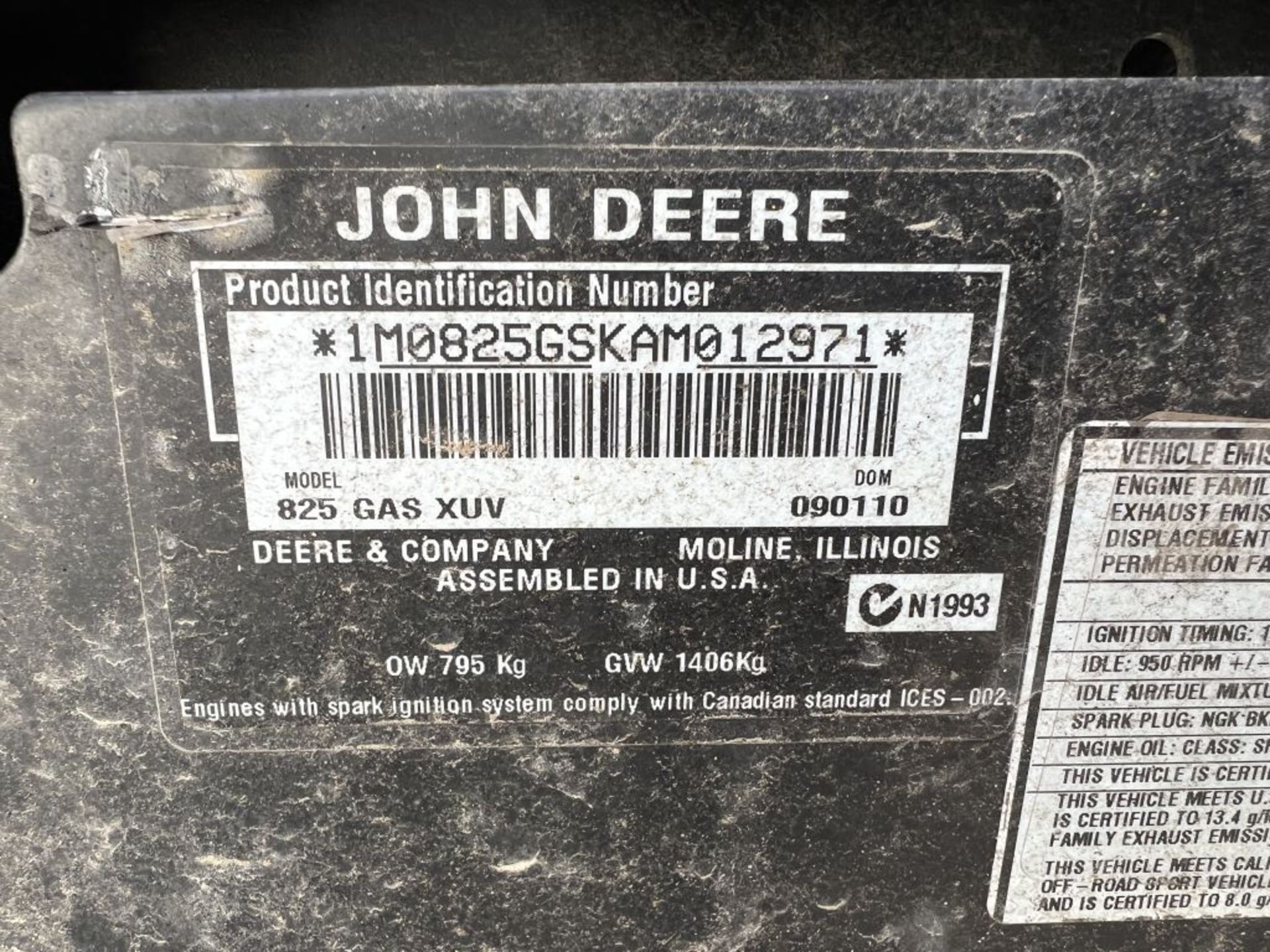 2011 John Deere XUV 825i Gator 4x4 Utility Cart - Image 17 of 24
