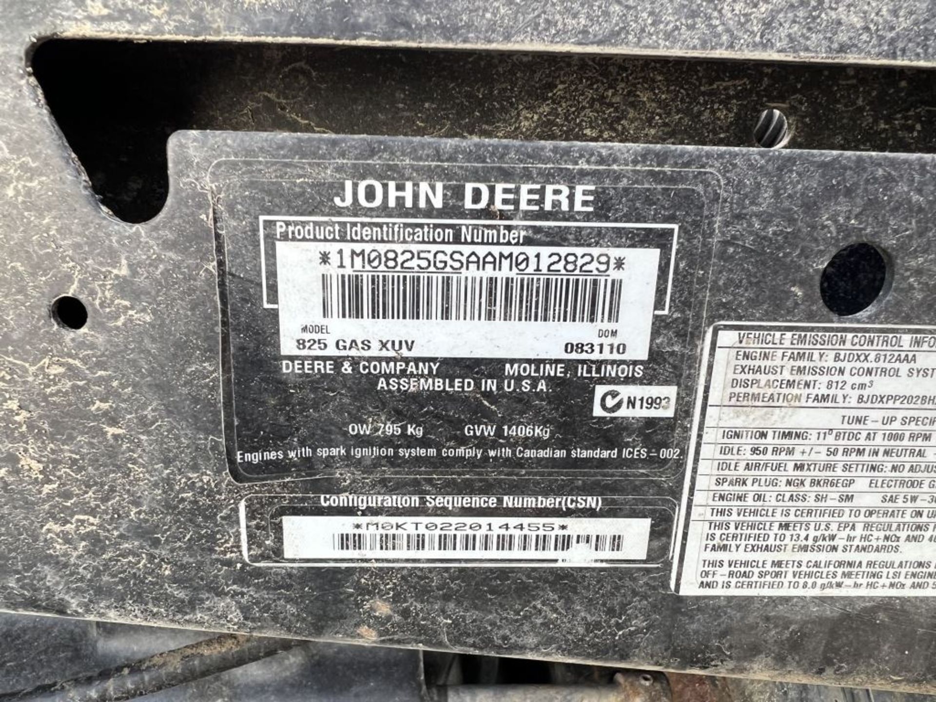 2011 John Deere XUV 825i Gator 4x4 Utility Cart - Image 15 of 20