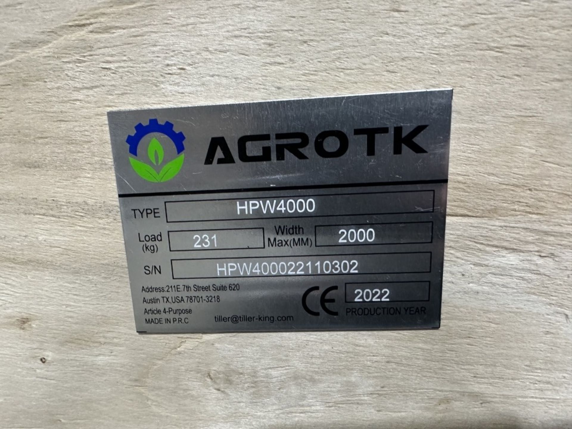 2022 Agrotk HPW4000 Pressure Washer - Image 15 of 15