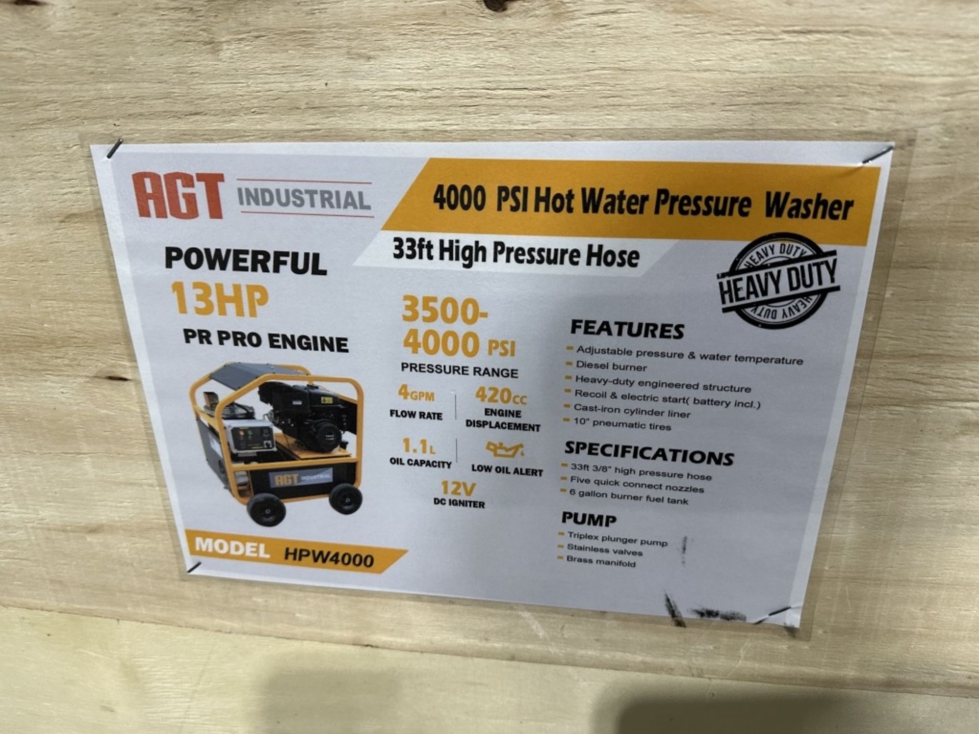 2022 Agrotk HPW4000 Pressure Washer - Image 14 of 15