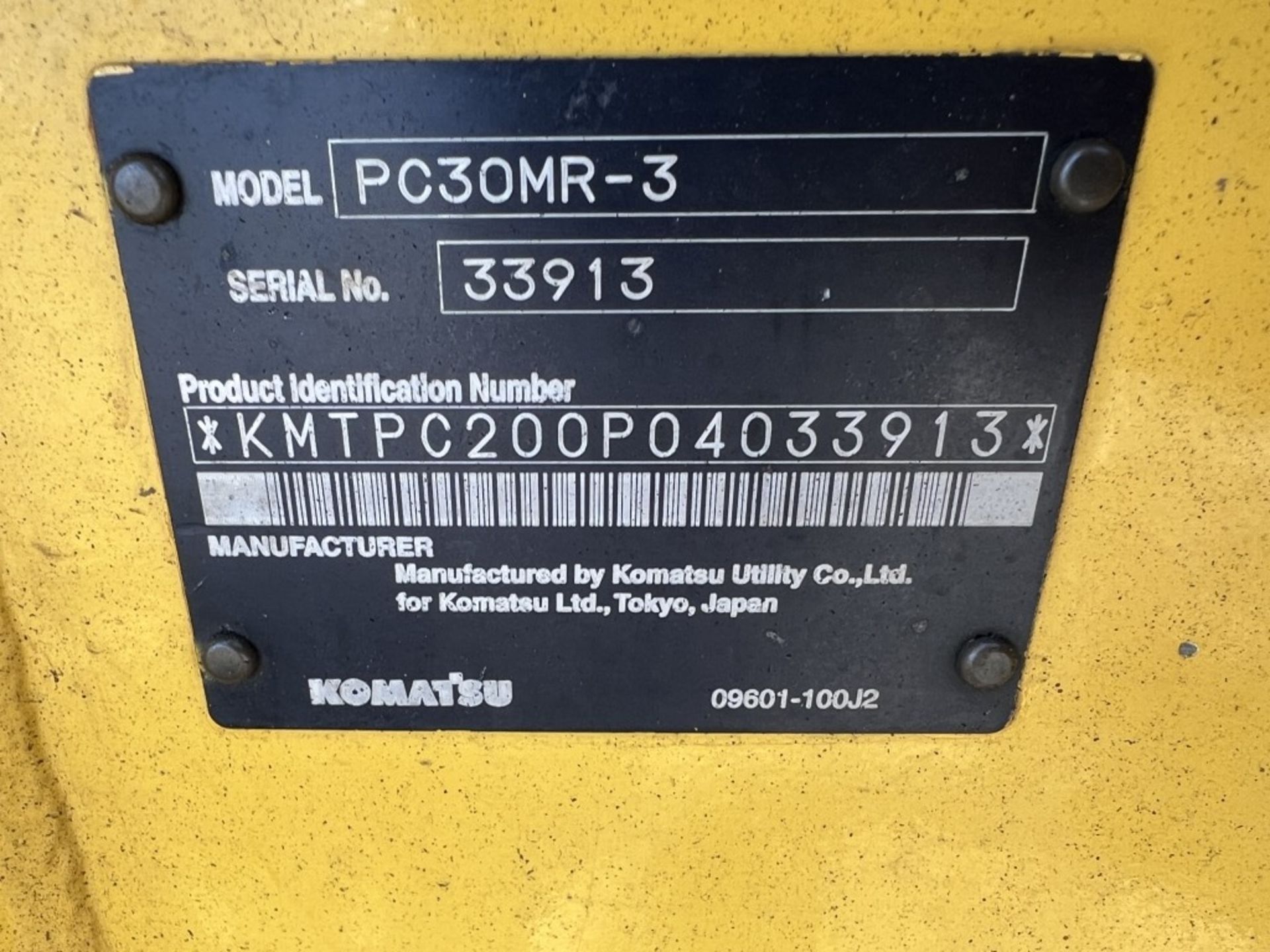 2011 Komatsu PC30MR-3 Mini Hydraulic Excavator - Image 23 of 29