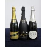 1 bt Lindauer Brut Champagne NV 1 bt Freixenet Cordon Negro Cava NV 1 bt Tesco Cava Rosé Brut