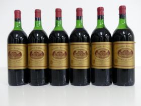 6 magnums Ch. Batailley 1973 owc Pauillac, 5me Cru Classé 1 ts, 2 us, 1 us/ts, 2 ms, edge of