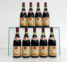 9 bts Cote-Rotie Côtes Brune et Blond 1979 oc E. Guigal 2 i.n, 2 ts, 4 vts, 1 us