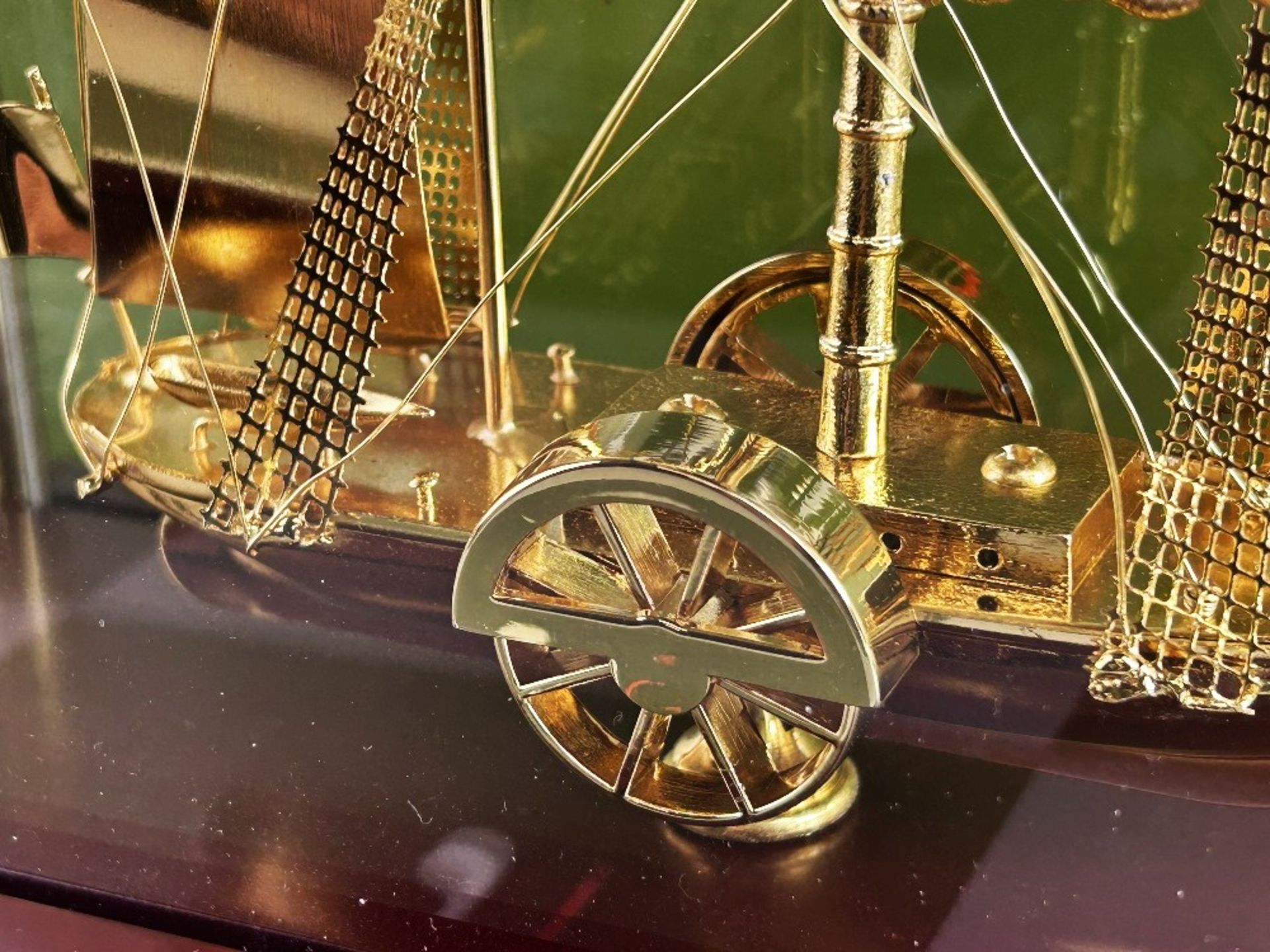 Gold-Plated Model Liverpool 1828 Ornamental Paddle Steamship with Case NEW - Image 3 of 7