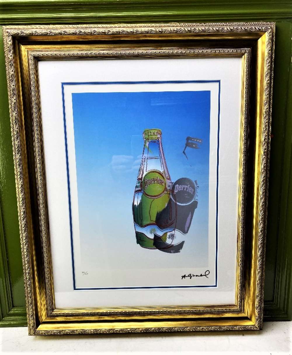 Andy Warhol (1928-1987) “Perrier” Leo Castelli- New York Numbered Ltd Edition of 100 Lithograph-#73,