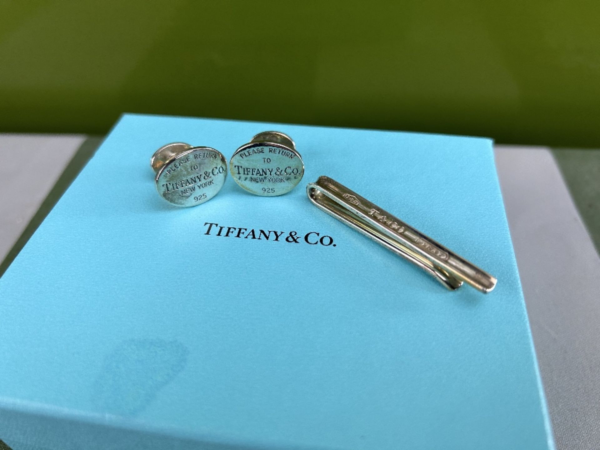 Tiffany & Co 925 Silver Cufflinks & Tie Pin Special Edition - Image 2 of 6